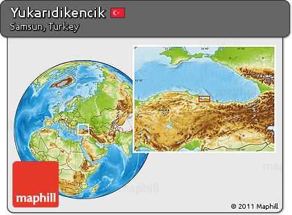 Physical Location Map of Yukarıdikencik