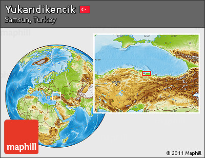 Physical Location Map of Yukarıdikencik