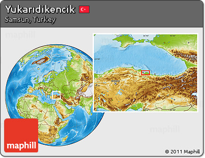 Physical Location Map of Yukarıdikencik