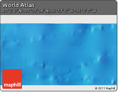 Physical 3D Map of the Area around 41° 16' 52" N, 36° 28' 30" W