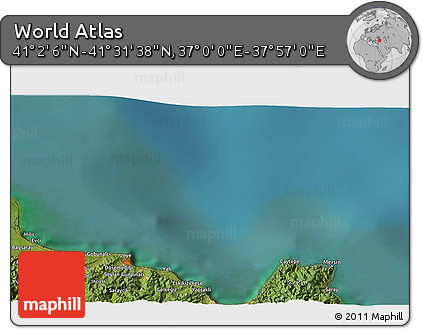 Satellite 3D Map of the Area around 41° 16' 52" N, 37° 28' 30" E