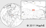 Blank Location Map of the area around 41° 16' 52" N, 38° 19' 30" E