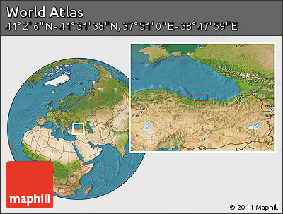 Satellite Location Map of the Area around 41° 16' 52" N, 38° 19' 30" E