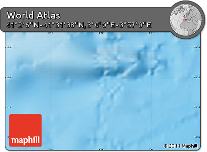 Physical Map of the Area around 41° 16' 52" N, 3° 28' 30" E