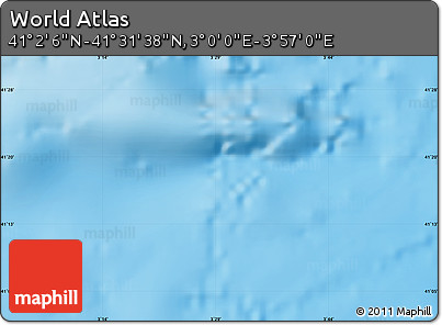Physical Map of the Area around 41° 16' 52" N, 3° 28' 30" E
