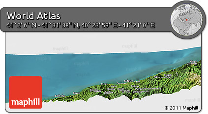 Satellite Panoramic Map of the Area around 41° 16' 52" N, 40° 52' 30" E