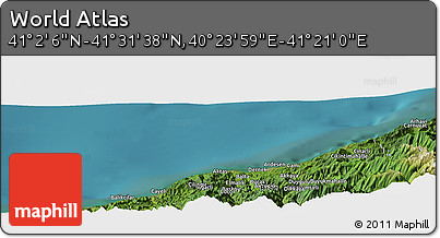 Satellite Panoramic Map of the Area around 41° 16' 52" N, 40° 52' 30" E