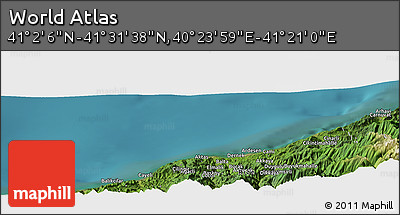 Satellite Panoramic Map of the Area around 41° 16' 52" N, 40° 52' 30" E