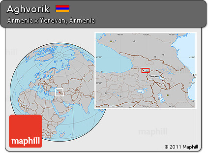 Gray Location Map of Aghvorik