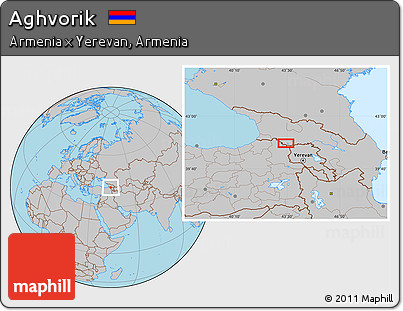 Gray Location Map of Aghvorik