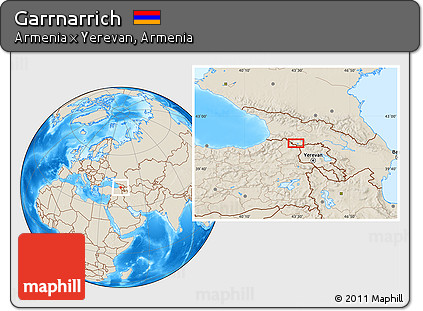 Shaded Relief Location Map of Garrnarrich