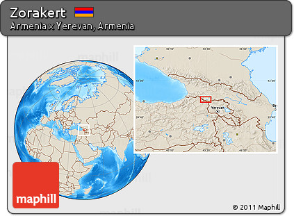 Shaded Relief Location Map of Zorakert