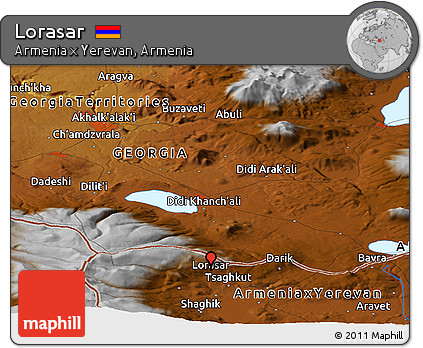 Physical Panoramic Map of Lorasar