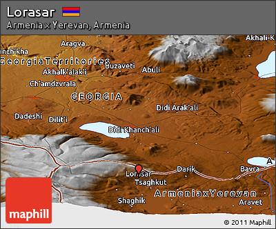 Physical Panoramic Map of Lorasar