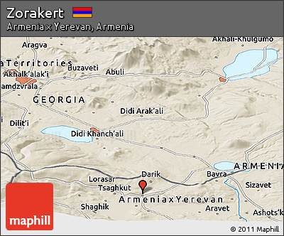 Shaded Relief Panoramic Map of Zorakert