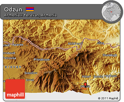 Physical 3D Map of Odzun