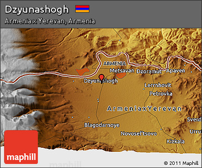 Physical 3D Map of Dzyunashogh