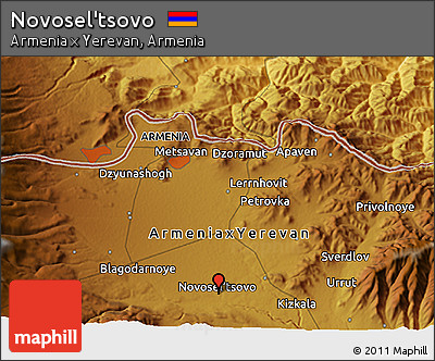 Physical 3D Map of Novosel'tsovo