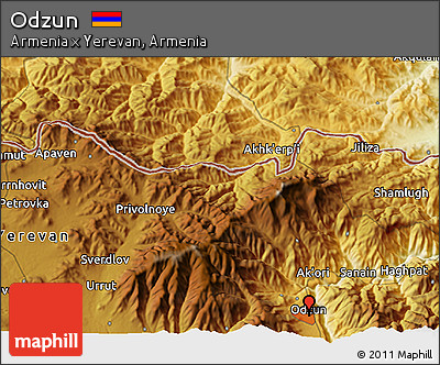 Physical 3D Map of Odzun