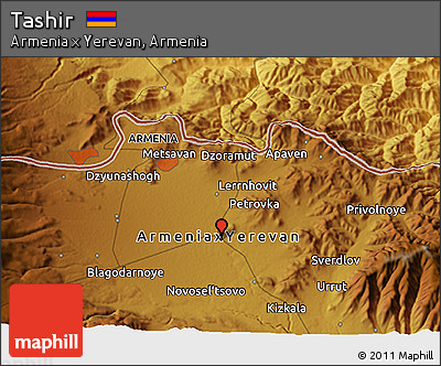 Physical 3D Map of Tashir