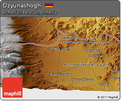 Physical 3D Map of Dzyunashogh