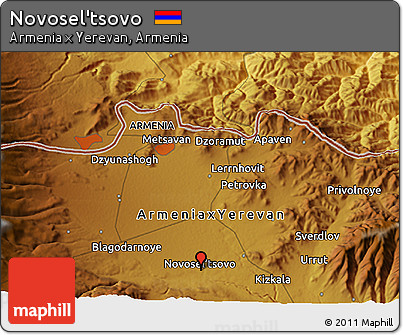 Physical 3D Map of Novosel'tsovo