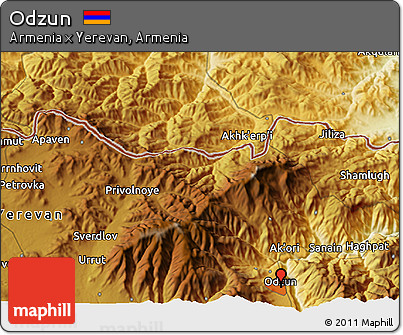 Physical 3D Map of Odzun