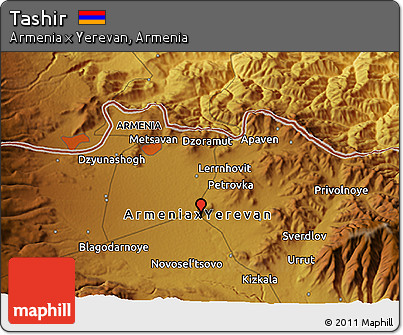 Physical 3D Map of Tashir