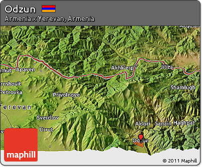Satellite 3D Map of Odzun