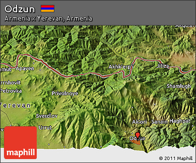 Satellite 3D Map of Odzun