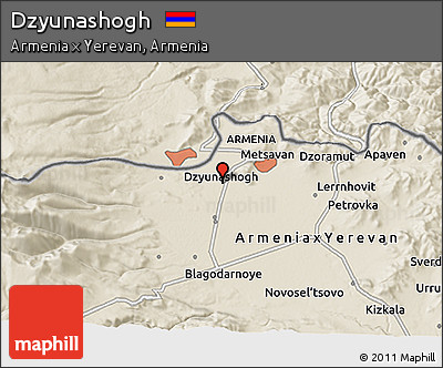 Shaded Relief 3D Map of Dzyunashogh