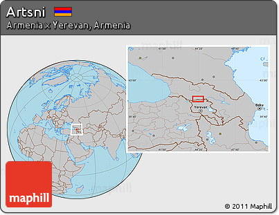 Gray Location Map of Artsni