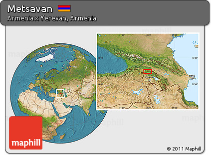 Satellite Location Map of Metsavan