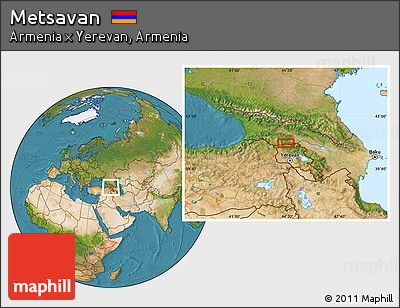 Satellite Location Map of Metsavan