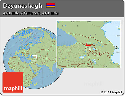 Savanna Style Location Map of Dzyunashogh