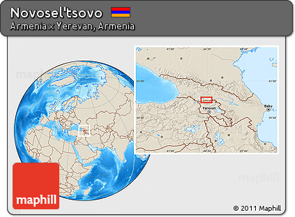 Shaded Relief Location Map of Novosel'tsovo
