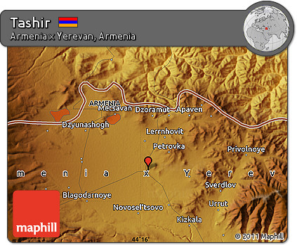 Physical Map of Tashir