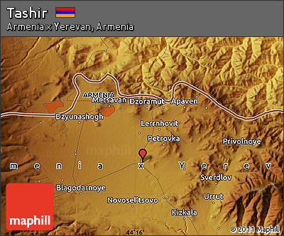 Physical Map of Tashir
