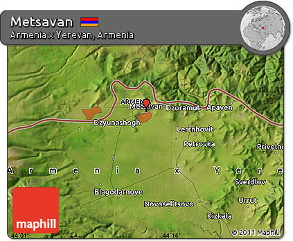 Satellite Map of Metsavan