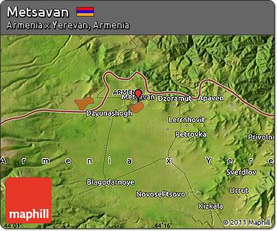 Satellite Map of Metsavan