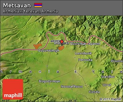 Satellite Map of Metsavan
