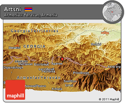Physical Panoramic Map of Artsni