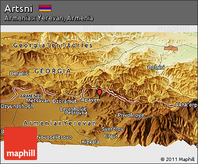 Physical Panoramic Map of Artsni