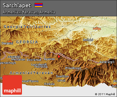 Physical Panoramic Map of Sarch'apet