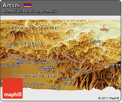 Physical Panoramic Map of Artsni