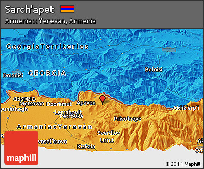 Political Panoramic Map of Sarch'apet
