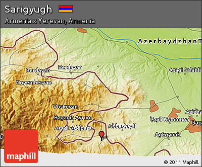 Physical 3D Map of Sarigyugh
