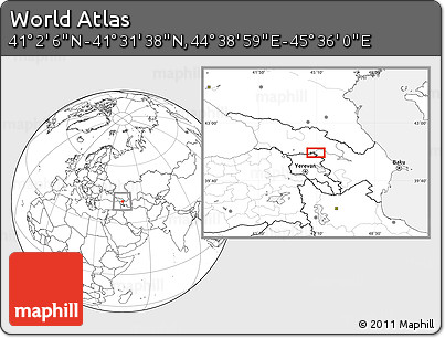 Blank Location Map of the Area around 41° 16' 52" N, 45° 7' 30" E