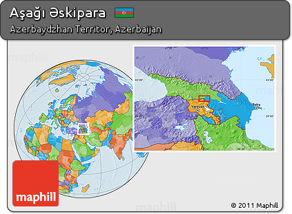 Political Location Map of Aşağı Əskipara