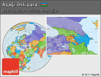 Political Location Map of Aşağı Əskipara